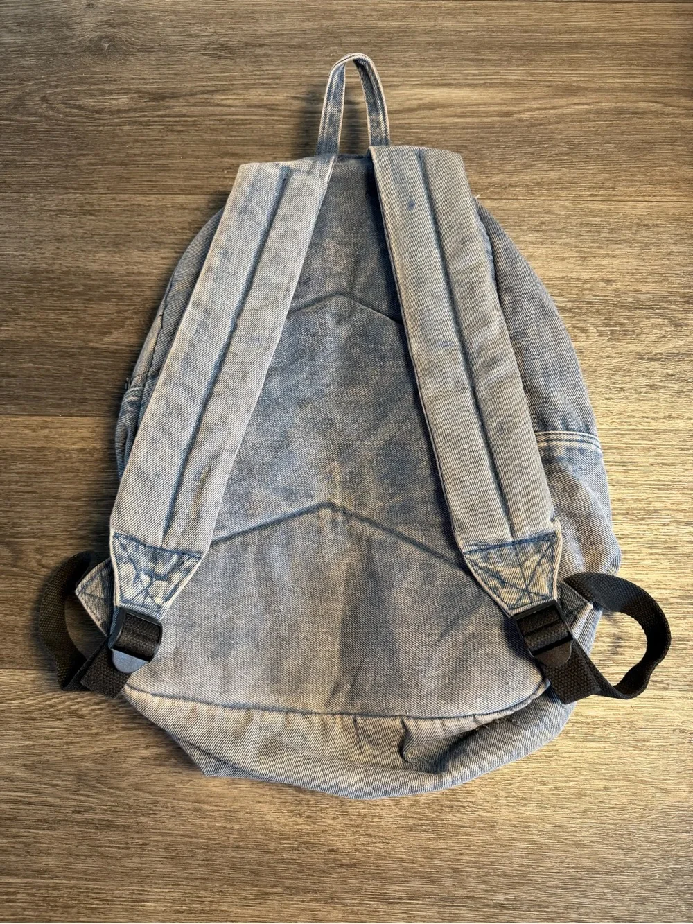 Disney Denim-Style Kids Backpack with Lilo & Stitch Patches - Blue